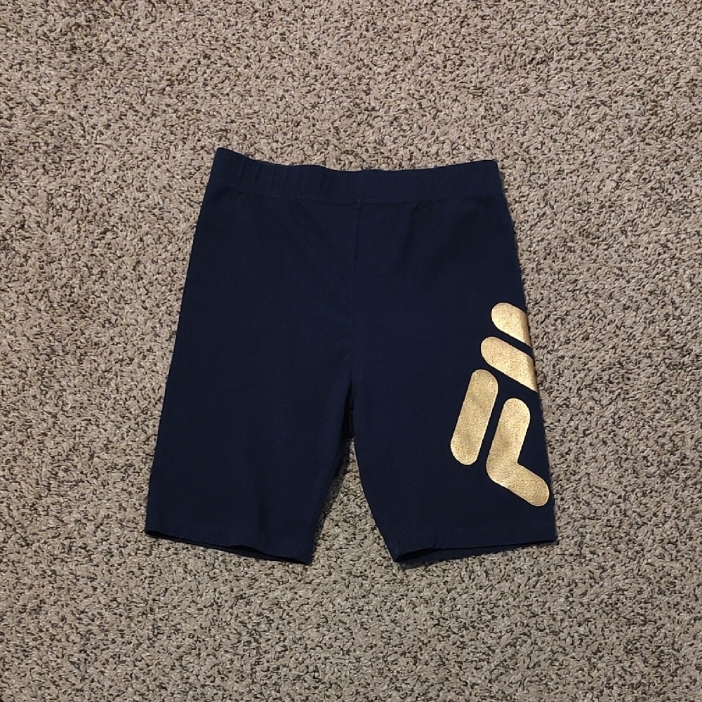Fila Dark Navy Shorts with Gold Accent